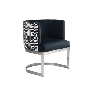Dara Dining Chair – Brushed Stainless Steel Base