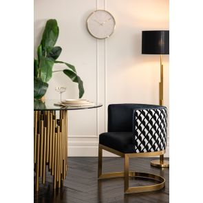 Elenor Dining Chair – Brushed Brass Base