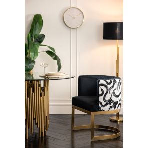 Suki Dining Chair – Brushed Brass Base