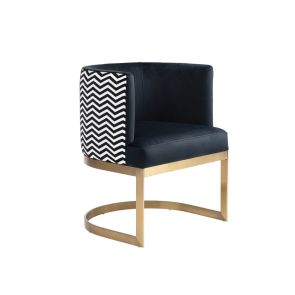 Zig-Zag Dining Chair – Brushed Brass Base