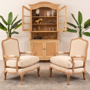 Le Brun Limed Oak French Armchair