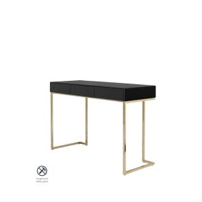 Lorenzo Console/Toeletta in Vetro nero