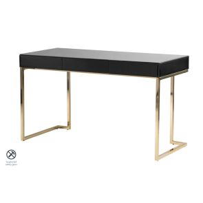 Lorenzo Console/Scrivania in Vetro nero 