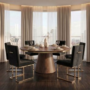 Lorenzo Chaise de salle à manger - Noir