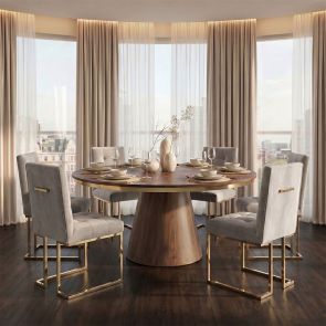 Lorenzo Chaise de salle à manger - Gris colombe