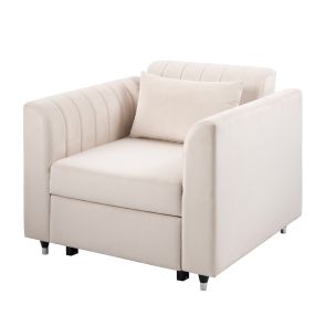 Louanna Armchair Bed – Chalk
