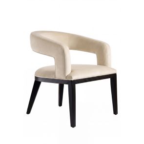 Madison Dining Chair - Chalk - Black frame