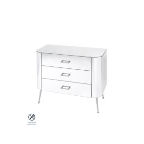 Mason Commode miroir, piétement argent brilliant