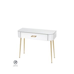 Mason Mirrored Console Table – Brushed Gold Legs