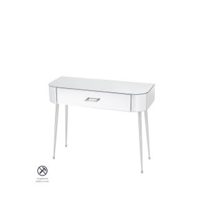 Mason Mirrored Console Table – Shiny Silver Legs