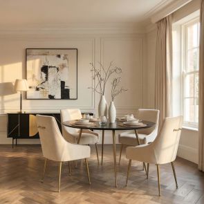 Mason Dining Table – Brushed Gold Legs
