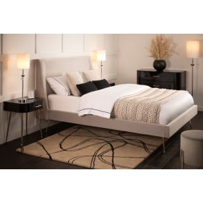 Mason Silver Bed - Shiny Silver Legs