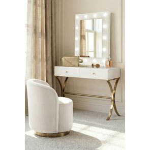 Melissa White Glass Dressing Mirror