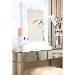 Melissa White Glass Dressing Mirror