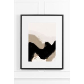 Mellow Mocha No.1 Art mural – Cadre noir