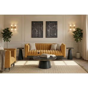 Metz Two Seat Sofa - Camel