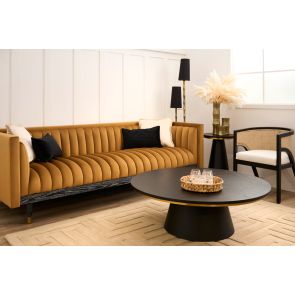 Metz Three Seater Sofa - Camel