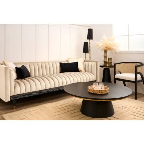 Metz Three Seater Sofa - Chalk