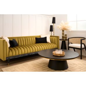 Metz Three Seater Sofa - Olive