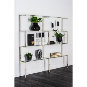 Miko Double Shelf Unit Chrome