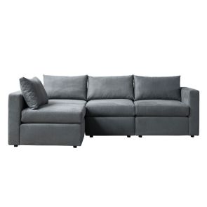 Miller Three Seat Corner Sofa - Left or Right Hand – Charcoal
