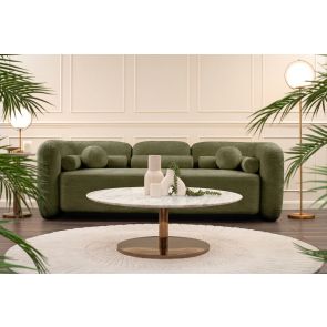 Munich Three Seat Sofa - Forest Green