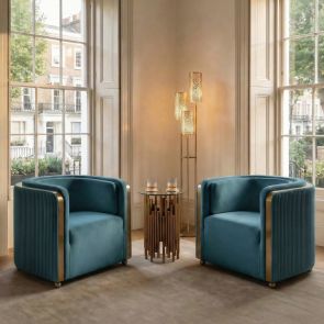 Ozman Lounge Fauteuil Pauw Blauw