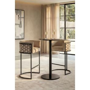 Parker Barbord - Svart Marmor 