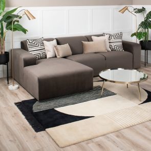 Pebble Ecksofa Linksseitig – Karbongrau