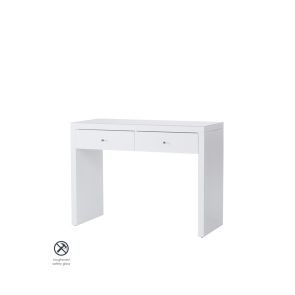 Pimlico Console/Toeletta in Vetro bianco a 2 gambe