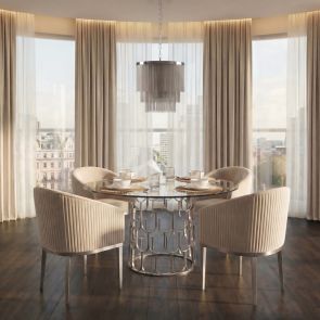 Pino 4-5 Silver Dining Table