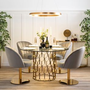 Pino 4-5 Brass Dining Table