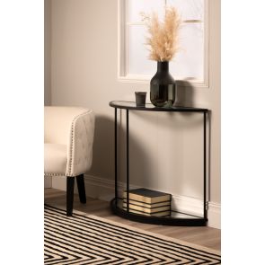 Rippon Black Curved Console Table