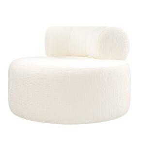 Rolls Drehstuhl Elfenbeinfarbenes Chenille