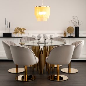 Rubell Brass Dining Table