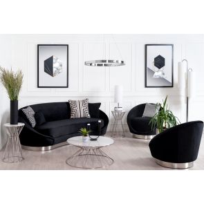 Selini Three Seat Sofa - Black