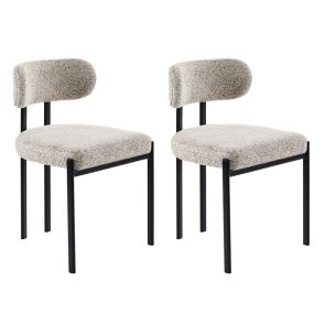 Sen Lot de 2 chaises de salle à manger – Bouleau