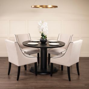 Sia 4-6 Seat Black Dining Table