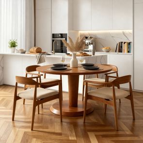Sia 4-6 Seat Dining Table - Chestnut