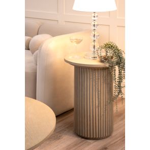 Ophelia Washed Grey Oak Side Table