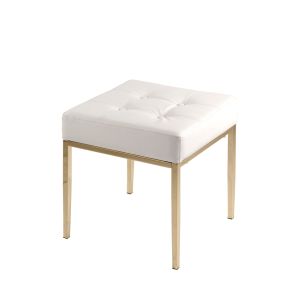 Stiletto Tabouret blanc en laiton