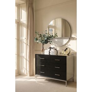 Trio Black Chest of Drawers