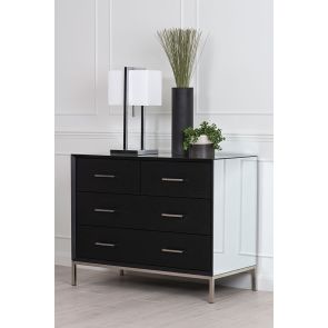 Trio Black Chest of Drawers