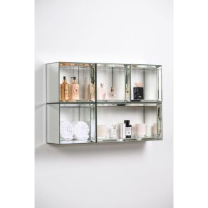 Uno - Mirrored Square Wall Shelf 
