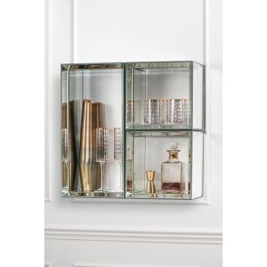 Uno - Mirrored Wall Shelves - 2 Square & 1 Rectangle