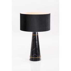 Lámpara de mesa Valencia Negro/Latón