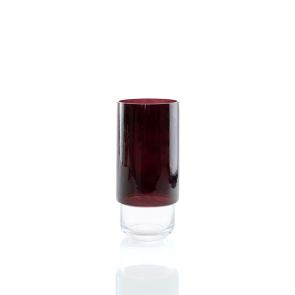 Vaso medio in vetro - Rosso cremisi