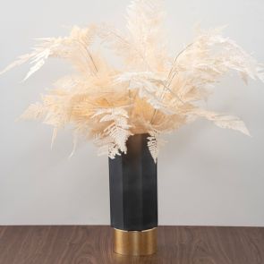 Grand vase en verre - Noir et laiton