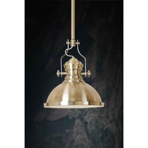 Rene – Lámpara colgante industrial francesa efecto bronce