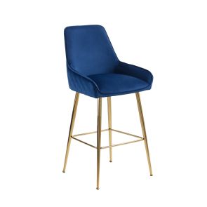 Watson Bar Hocker - Tintenblau - Messing